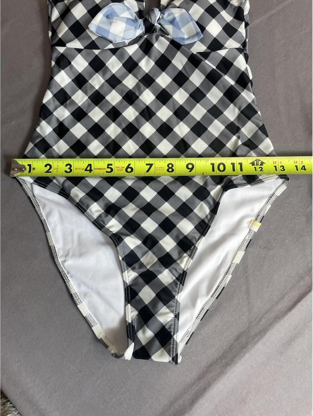 Summersalt The Jetsetter One-Piece Swimsuit NWT In Gingham in Sea Urchin Size 2 - Picture 6 of 9